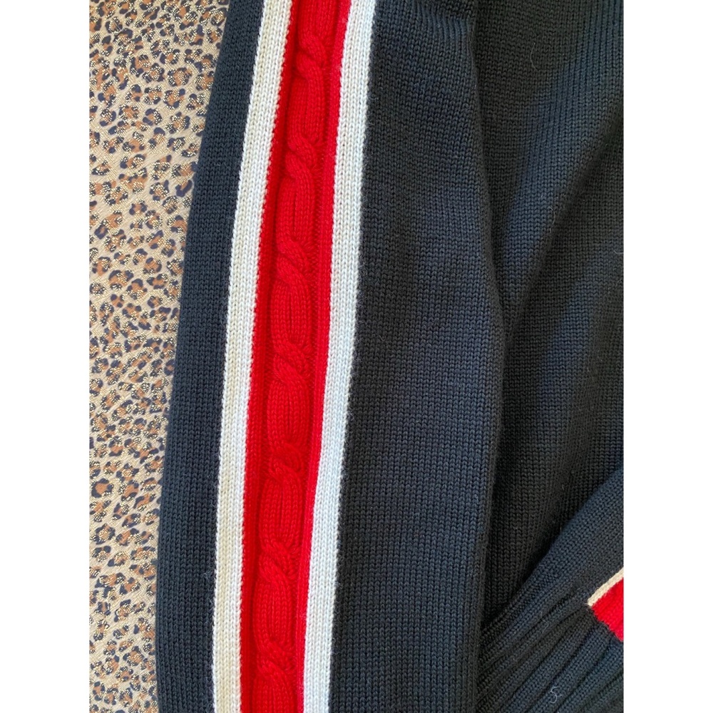 ESCADA Wool Zip Up Cardigan with Braided Cable M - Picture 3 of 11